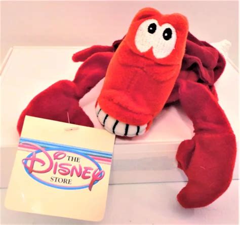 Vintage Walt Disney Little Mermaid Sebastian Red Crab Plush Bean Bag 1989 1000 Picclick