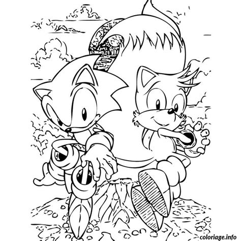 Coloriage sonic tails  JeColorie.com