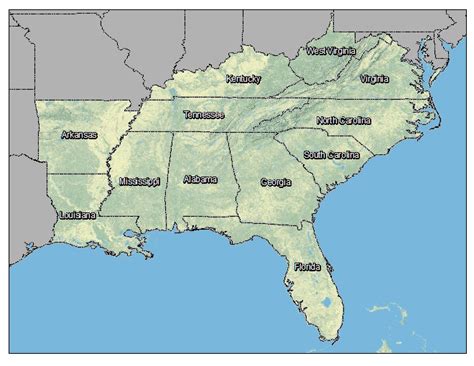 Map Of The Southeast Map Of Zip Codes