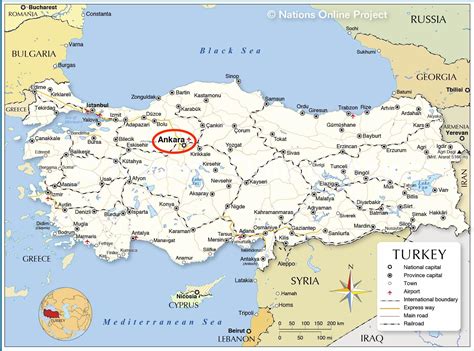 Mappa geografica turchia (turchia), centrata sulle coordinate latitudine 38.96° longitudine 35.24°. Capitale della Turchia mappa - Mappa della Turchia ...