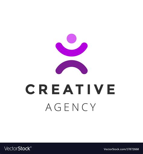 Creative Agency Logo Design Template Royalty Free Vector