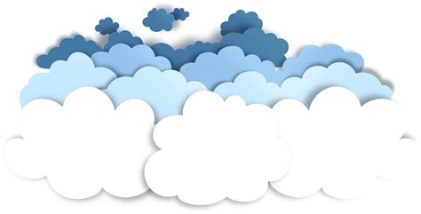 Download Transparent Papercutting Cloud - Transparent Clouds Vector Png