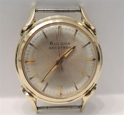 Solid 14k Gold Bulova Accutron Wrist Watch Mens Vintage 14kt Sold On