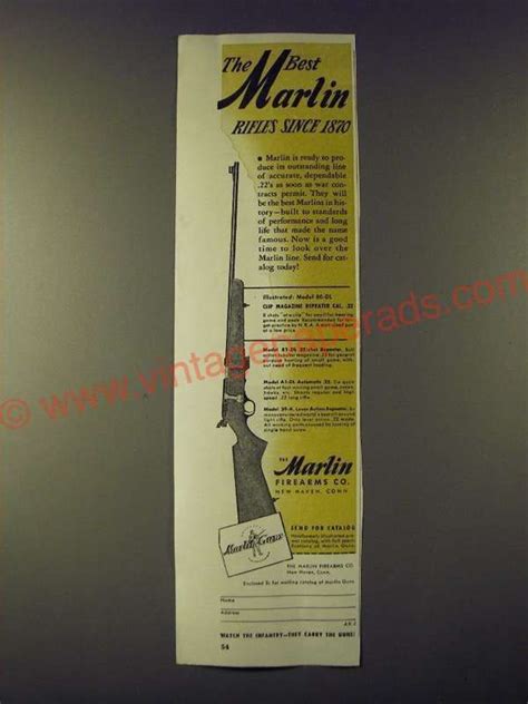 1945 Marlin Model 80 Dl Rifle Ad The Best Marlin Rifles Si