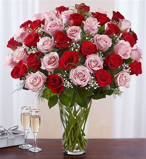 Long Stem Pink And Red Roses In Las Vegas Nv Vip Floral