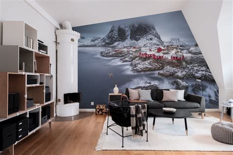 Winter Lofoten Islands Wallpaper Happywall