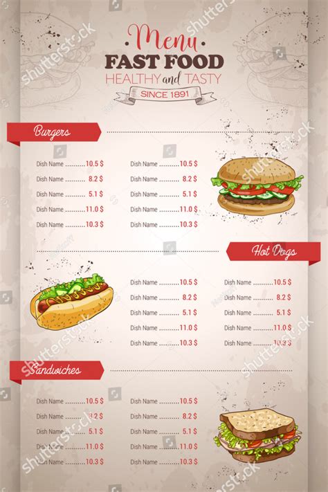 Sumptuous Sandwich Menu 22 Free Design Templates In Psd Ai