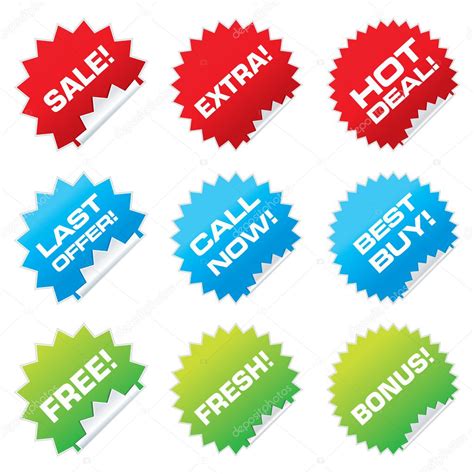 Sale Stickers Stock Vector Image By ©milinz 1910524