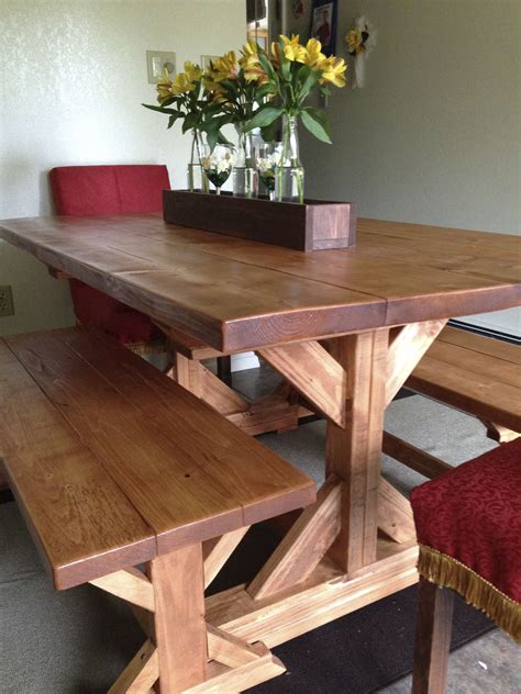 Pair it with some nice wooden benches to complete. Dining Room Table With Bench Plans - Home Decor & Interior ...