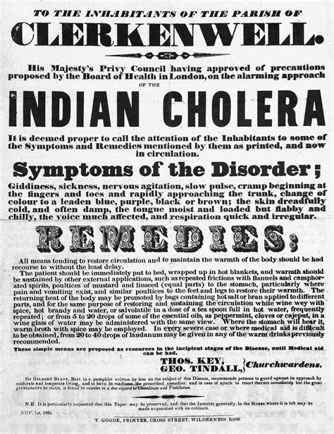 L0000611 Broadsheet Warning About Indian Cholera 1831