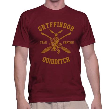 Customize Gryffindor Captain Quidditch Team Men T Shirt Tee Meh Geek