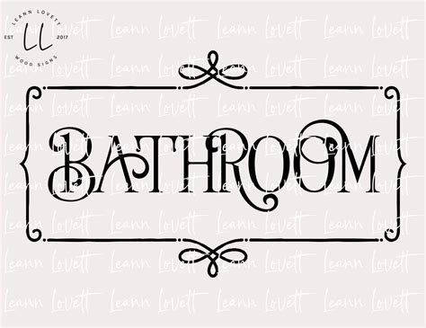 Farmhouse Bathroom SVG Commercial Use SVG Bathroom Sign Etsy