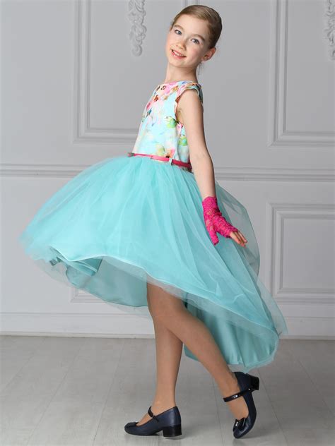 Представляем Детское нарядное платье Принцесса Бель бирюзовое от магазина Красавушка