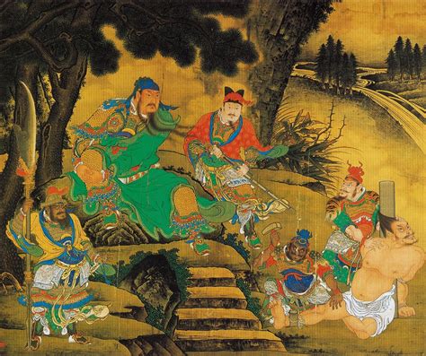 Ming Dynasty Painting Shang Xi Guan Yu Captures General Pang De Ming