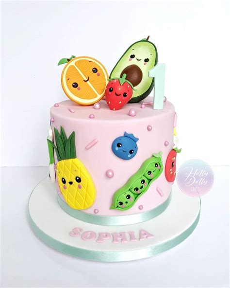 Hey Bear Sensory Fruits And Veg Cake Fruit Birthday Party Bear Birthday Party Fruit Birthday