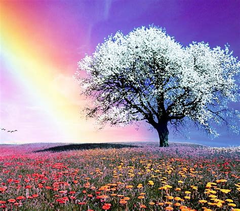 Gorgeous Nature Choline Background Nice Multicolor Bright Flowers