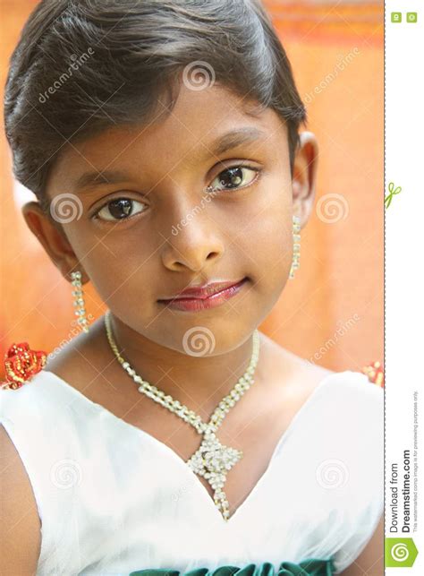 Indian Cute Little Girl Stock Image Image Of Portrait