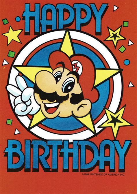 Mario Birthday Card Printable Free