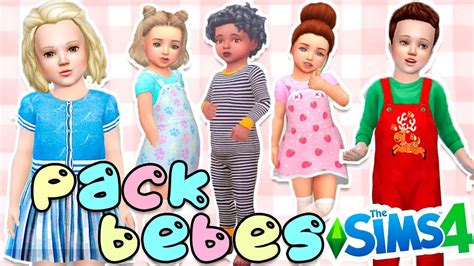 Pack Para BebÊs Roupas Cabelos The Sims 4 Veda11 Youtube