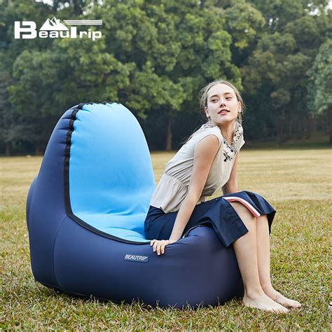 Inflatable Chair Lounger Camping Air Mattress Sleeping Pad Outdoor