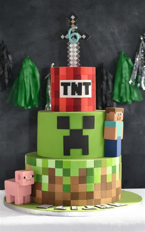 34 Minecraft Cake Ideas Minecraft Cake Minecraft Birthday Cake