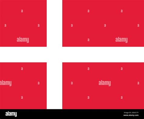National Flag Of Denmark Original Size And Colors Vector Illustration