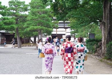 Woman Wear Kimono Kyoto Japan Stock Photo Shutterstock