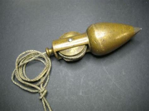 Antique Solid Brass Plumb Bob Steel Tip Complete Circa 1890 1928 Mint Antique Price Guide