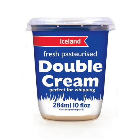 Iceland Fresh Pasteurised Double Cream 284ml Cream Iceland Foods