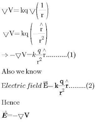 The si unit of electric potential energy is joule (named after the english physicist james prescott joule). How to show that the electric field is the negative of the ...