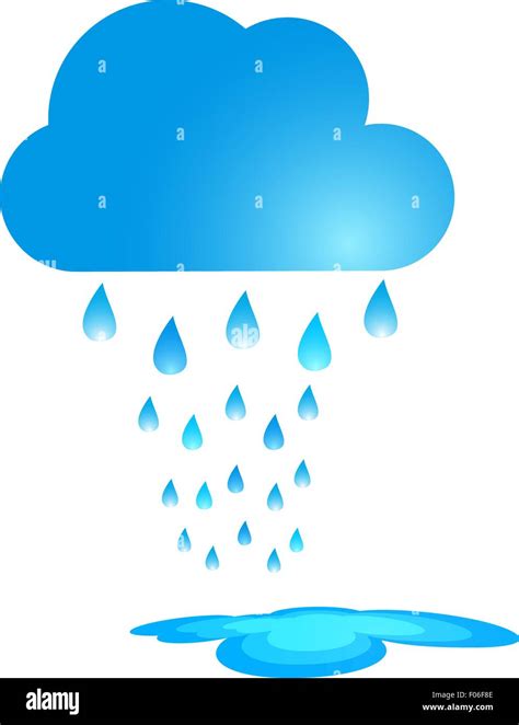 Blue Rain Cloud Vector Illustration Stock Vector Image And Art Alamy