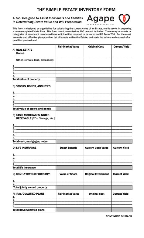 Printable Estate Planning Checklist