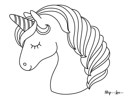 Simple Unicorn Head Coloring Pages Insight From Leticia