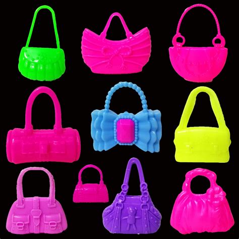 10 Pcs Mix Styles Doll Bags Accessories Toy Colorized Fashion Morden