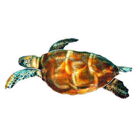 16.75'' w x 7.75'' h; Next Innovations Sea Turtle 3D Wall Art - Outdoor Wall Art ...