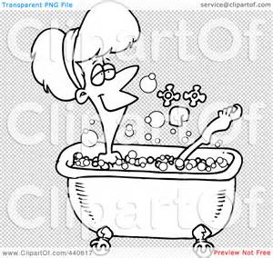 Royalty Free Rf Clip Art Illustration Of A Cartoon Black And White Outline Design Of A Relaxed