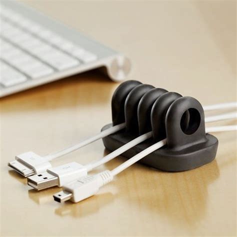 Cord Tidy Holder Organiser Desk Usb Charger Clip Cable Wire 1pcs Ebay