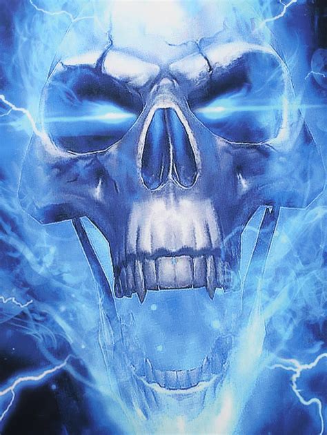 24 Off 2020 Lightning Skull 3d Print Basic T Shirt In Blueberry Blue
