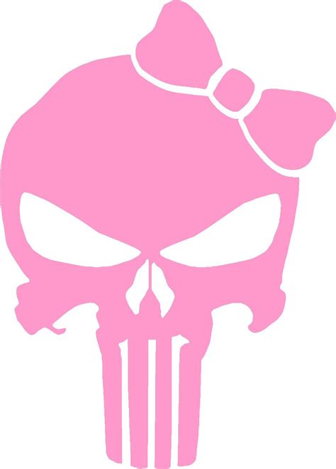 Punisher Skull With Bow Custom Car Truck Van Window Or Bumper