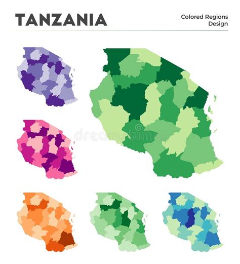 Tanzania Map Collection Stock Vector Illustration Of High 268226662