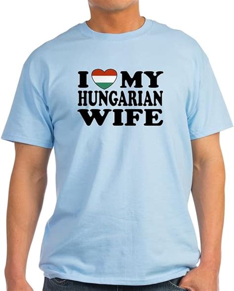 Cafepress T Shirt 100 Coton Avec Inscription I Love My Hungarian Wife Amazon Fr Mode