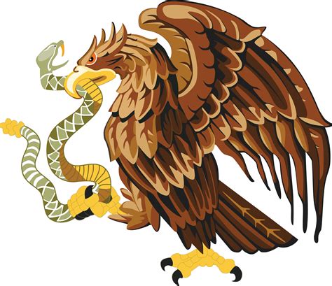 Mexican Flag Eagle Png Aguila De Mexico Vector Png Im
