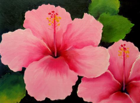 Nels Everyday Painting Hibiscus Sold