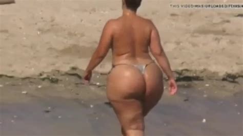 Bbw Pawg In Thong At Nude Beach