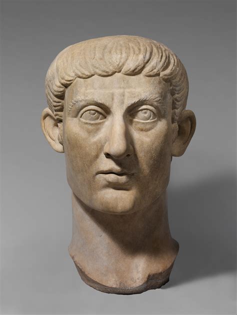 Marble Portrait Head Of The Emperor Constantine I Roman Late