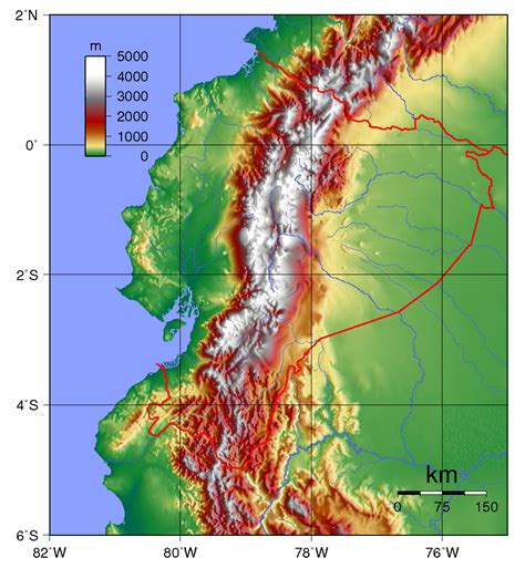Grande Mapa Físico De Ecuador Ecuador América Del Sur Mapas Del Mundo