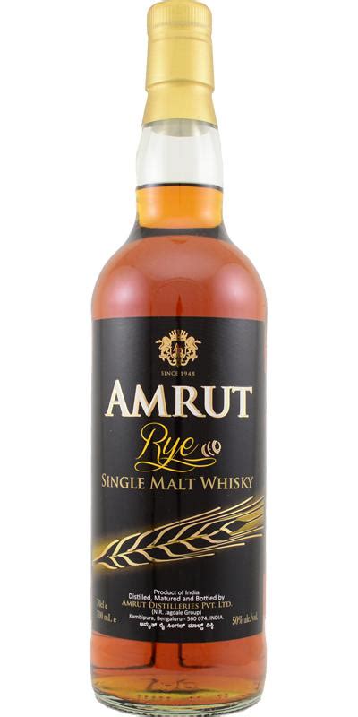 Amrut Rye Ratings And Reviews Whiskybase