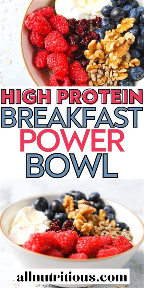 High Protein Breakfast Power Bowl Recipe In 2021 Healthy High