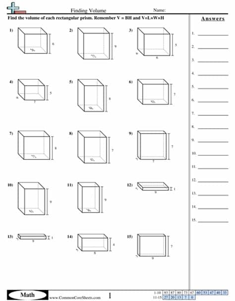 Volume Worksheets | Free - CommonCoreSheets