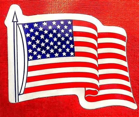 American Flag Poly Decals United States Flag Decals Package Of 100
